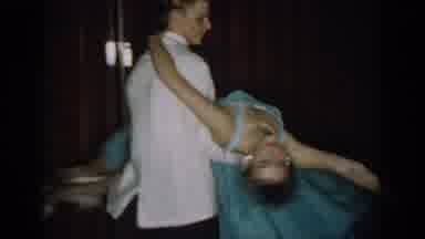 Saint Louis Missouri USA (1965): Young Man And Woman Dancing Spinning White Tuxedo