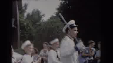 Saint Louis Missouri USA (1965): Band Of Uniformed Students Play Music On A