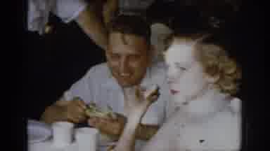 Saint Louis Missouri USA (1965): Men & Women Chatting And Eating Food At A Social