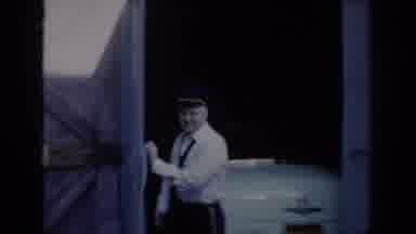 Saint Louis Missouri USA (1965): Man Opens Barn Garage Doors Drives Away In White