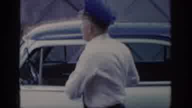Saint Louis Missouri USA (1965): Concierge Gets Out Of Car To Retrieve Passengers