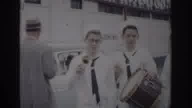 Saint Louis Missouri USA (1965): Young Men In Navy Uniforms And A Man Carrying An