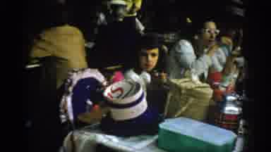 Saint Louis Missouri USA (1965): A Woman And Child Eating At A Green Bay Packers