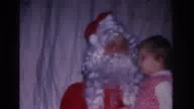 Hoboken New Jersey USA (1966): Baby Sits On Santa's Lap,Women Give Santa Kisses At