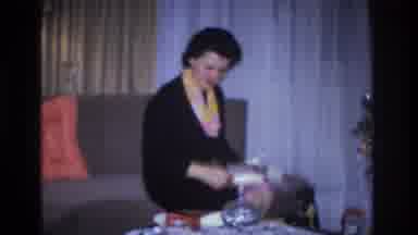 Hoboken New Jersey USA (1966): Opening Christmas Gifts On Christmas
