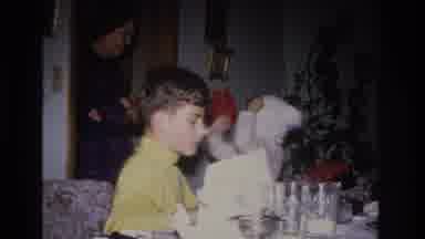 Hoboken New Jersey USA (1966): Little Boy Sitting At The Table And Several People