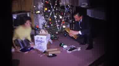 Hoboken New Jersey USA (1966): My Dad And Mom Are Packing Up Christmas Presents