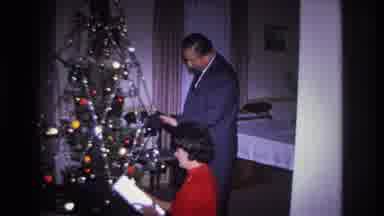 Hoboken New Jersey USA (1966): Vintage Video Of Couple Decorating Christmas Tree