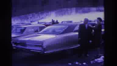 Hoboken New Jersey USA (1966): Parking Lot Meetup Formal Walking Greeting