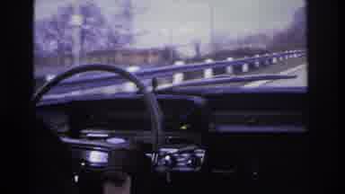 Hoboken New Jersey USA (1966): Car Driving Along A Highway From The Point Of View