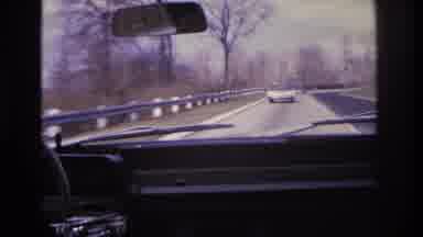 Hoboken New Jersey USA (1966): View Of The Road Aboard A Car