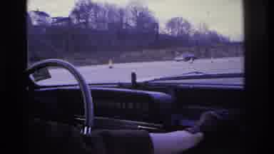 Hoboken New Jersey USA (1966): Recording Showing Car Ride, Road Ahead, And Radio