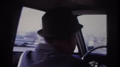 Hoboken New Jersey USA (1966): Vintage Recording Of Old Man With Hat Driving Car