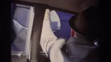Hoboken New Jersey USA (1966): Slow Speed Driving Throwing Trash Away Downtown In