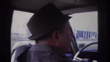 Hoboken New Jersey USA (1966): Man Driving Enjoying The Beautiful Scenery While