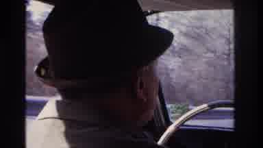 Hoboken New Jersey USA (1966): Man Drives A Car