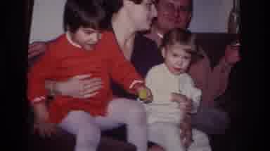 Hoboken New Jersey USA (1966): A Family At Home Enjoying The Day With Children,