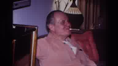 Hoboken New Jersey USA (1966): Man Sitting And Smoking