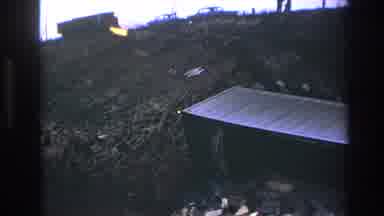 Hoboken New Jersey USA (1966): Train Speeding Through Abandoned Rural Area With