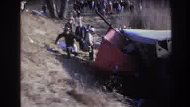 Hoboken New Jersey USA (1966): Small Accident: Truck Overturning In The Woods Near
