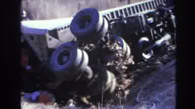 Hoboken New Jersey USA (1966): A Truck Has Rolled Over