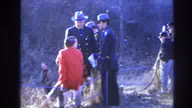Hoboken New Jersey USA (1966): Firefighters Talking To Witness After An Accident