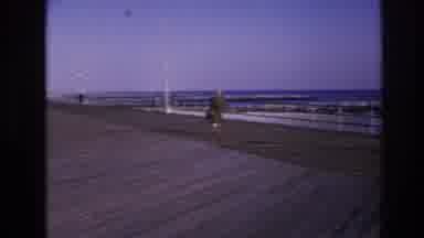 Hoboken New Jersey USA (1966): A Rich Lady Strolling On The Quay Of A Seaside Town