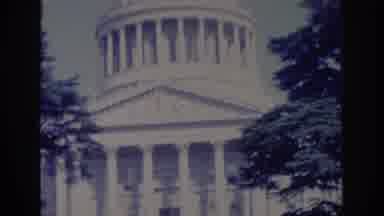 Sacramento California USA (1966): A Capital Building With Trees In Lawn And Clear