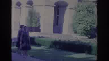 Sacramento California USA (1966): Family Strolling Or Walking, Dad Pats Child's
