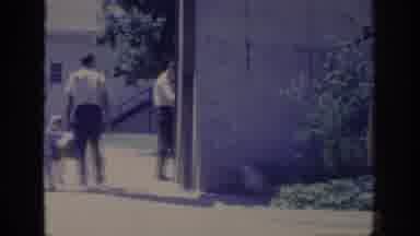 Sacramento California USA (1966): Family Visitors Entering Public Landmark House