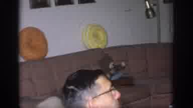 Sacramento California USA (1966): Home Video Of Living Room With Sofa Lamp Wall