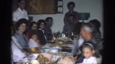 Sacramento California USA (1966): Family Celebrating Holiday Meal In Dining Room
