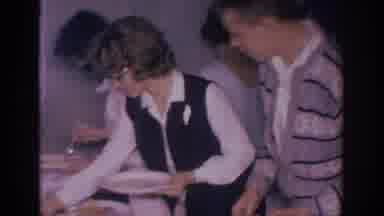 Sacramento California USA (1966): A Group Of People Mostly Woman In A Kitchen