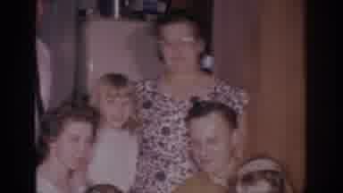 Sacramento California USA (1966): Family Gathered In The Kitchen Of The House For