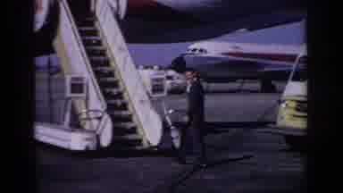 Sacramento California USA (1966): Boarding An Airplane