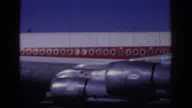 Sacramento California USA (1966): Pan Jet Airplane Trans World Airline White Red