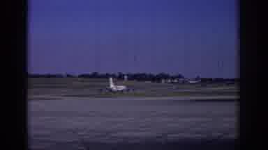 Sacramento California USA (1966): Airplane On The Runway Taking Off