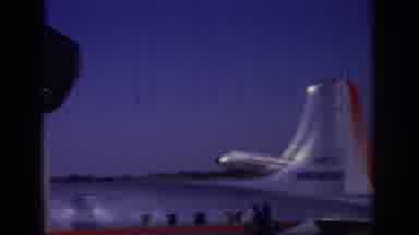 Sacramento California USA (1966): Silver Aeroplane Taking Off From The Airport