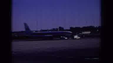 Sacramento California USA (1966): Airplane On Runway And Airplane Taking Off