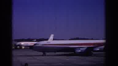 Sacramento California USA (1966): Twa Passenger Jet Taxiing To Gate Plane Taking