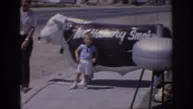 Oklahoma USA (1967): Little Boy Poses With A Cardboard Cow