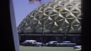 Oklahoma USA (1967): Driving Past An Old Domed Attraction In The Middle 20th
