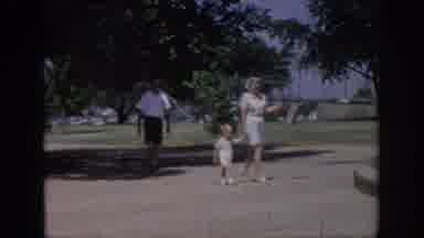 Oklahoma USA (1967): An Old Footage Of A Family Visiting A Building In A City