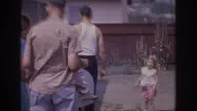 Oklahoma USA (1967): 1960s Backyard Bbq Family Gathering Part Picnic Table Food