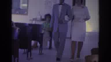 Oklahoma USA (1967): Man Escorting Woman Wearing White Dress Down Aisle At Wedding