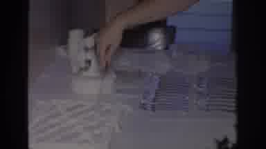 Oklahoma USA (1967): Woman Cuts A Cake