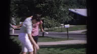 Oklahoma USA (1967): Video, Man & Woman Outside Joking Around With Each Other, Man