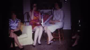 Rockaway Beach New York USA (1967): Small Town Women Sitting Together In Living