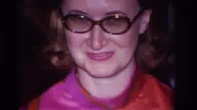Rockaway Beach New York USA (1967): A Woman In Glasses Sticking Her Tongue Out And