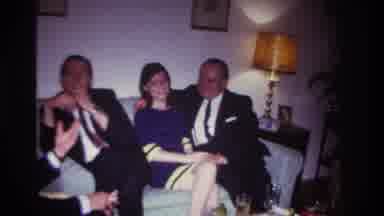 Rockaway Beach New York USA (1967): Party Rich Old Men Girls Sofa Suits Drinking